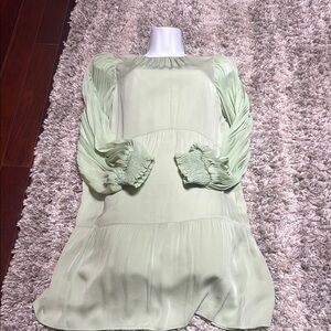 Katie J NYC Light Green Long Sleeve Dress